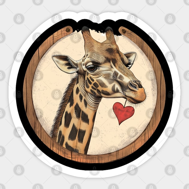 Giraffe Design Lover Sticker by Mary_Momerwids